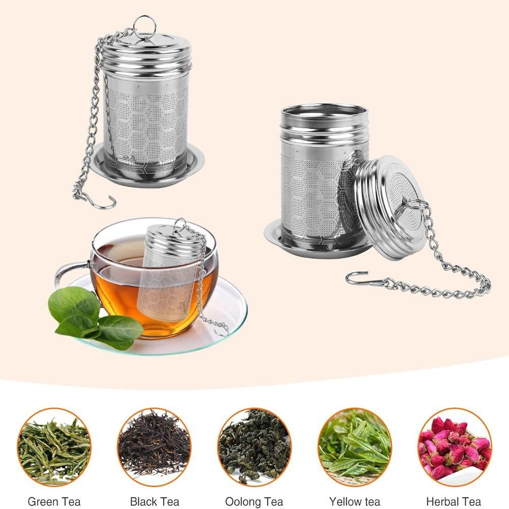 Extra Fine Mesh Loose Tea Infuser Drip Trays Tea Diffuser Filter Convenient Tea Strainers  Spices