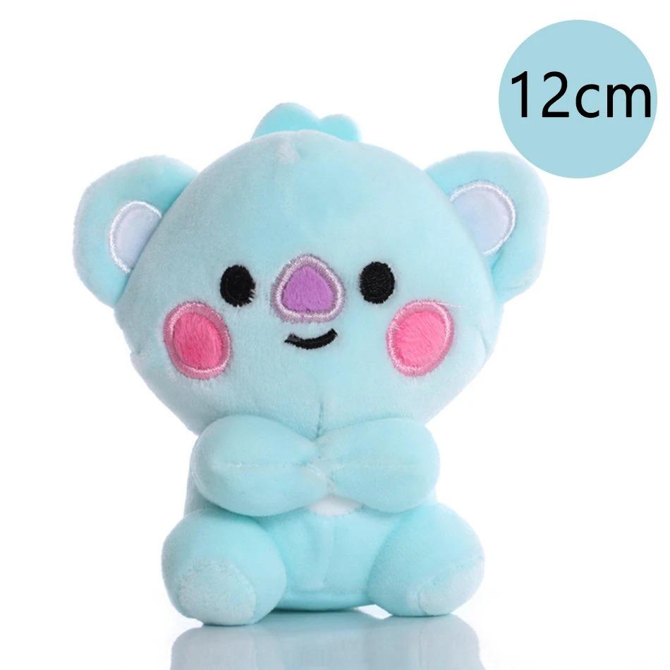 12-24cm B-T Cartoons Baby Pendant Plush keychain Toys Bangtan Boy Groups Peluches Cartoon Backpack Decoration Dolls Kid Gifts
