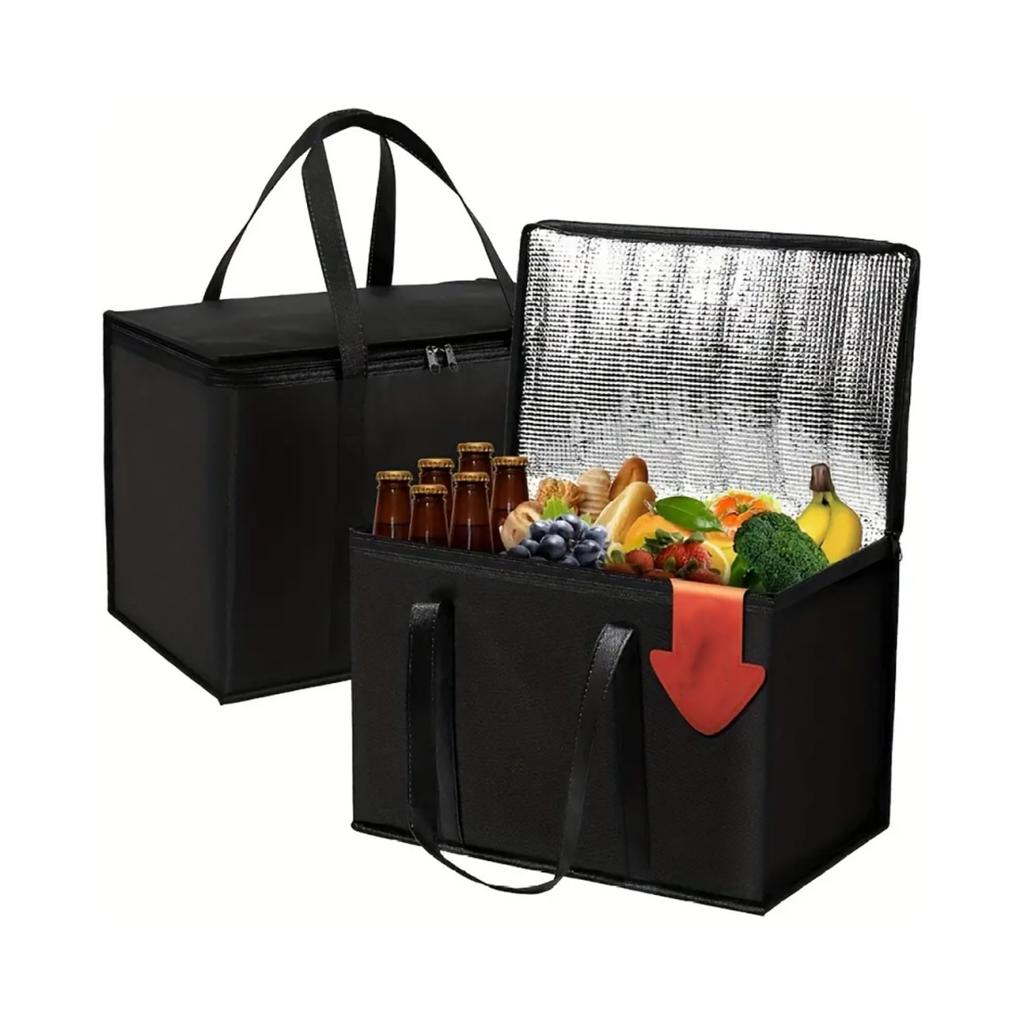 Insulated Thermal Cooler Bag Picnic Camping Food Packed Meal Dessert Waterproof Portable Foil-lined Food Storage Delivery Bag