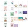 20PCS Mixed Pattern Birthday Greeting Cards Multicolor Cartoon Blessing Card with Envelopes Paper Birthday Postcards Birthday