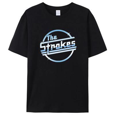 Ανδρικό Βαμβακερό T-Shirt Καλοκαιρινά Τοπ The Strokes T-Shirt Ανδρικό Indie Κοντομάνικο Μεγαλύτερο Μέγεθος Homme Μαύρο Τοπ Drop Shipping