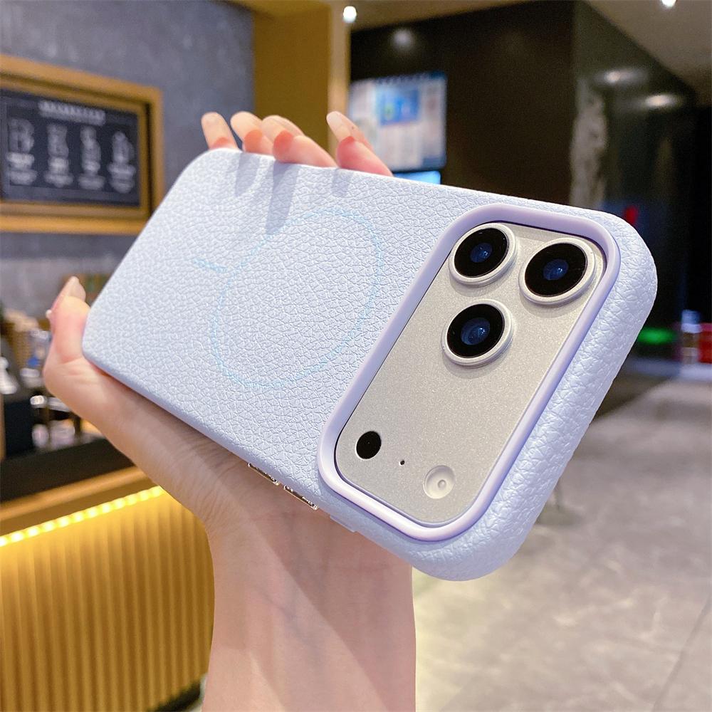 

Business PU Leather Magnetic Case For iPhone 17 16 15 14 13 12 Pro Max Air For Magsafe Wireless Charge Shockproof Cover iPhone Air
