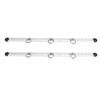 Pair of 23.6in Aluminium L Tracks with 6pcs Single Stud Fitting Round Ring for Truck Beds Trailers Cargo Tie Down