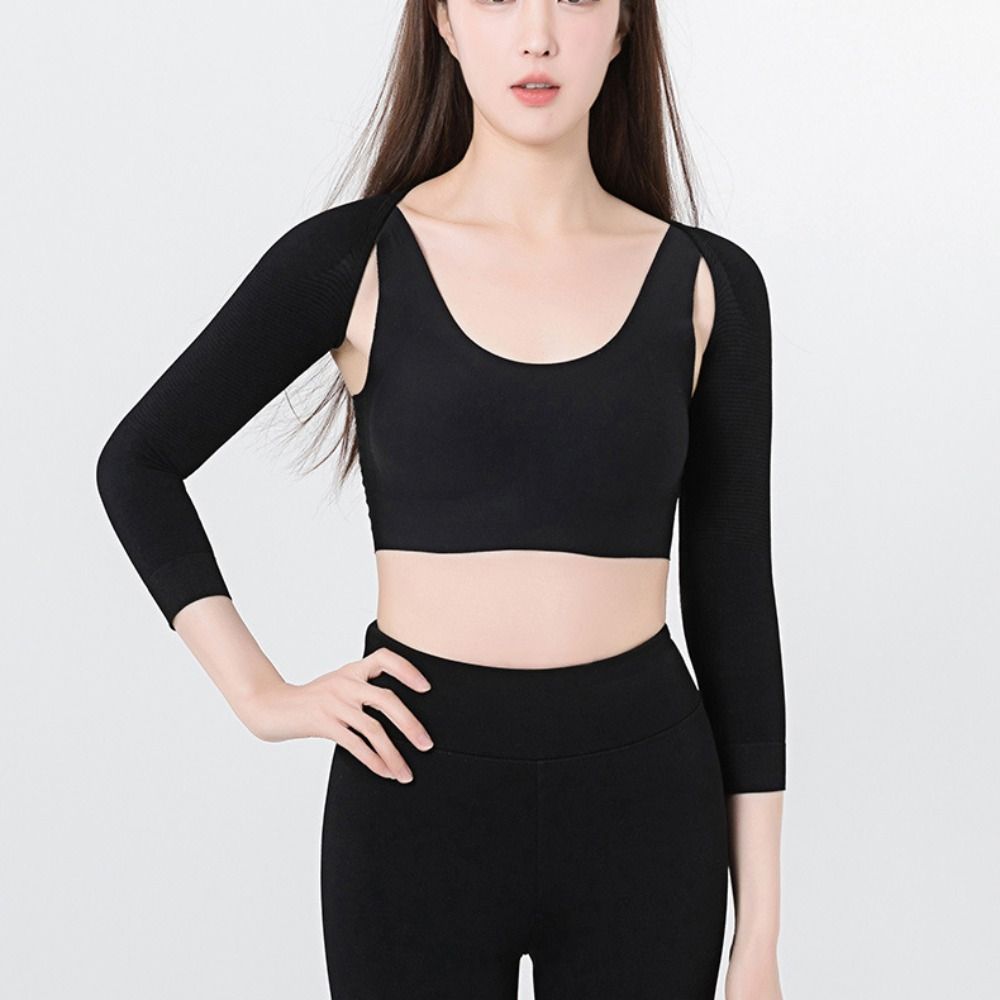 Long Sleeve Sports Body Shaper Shoulder Pulling Yoga Underwear Women Slimming Shapewear Sports