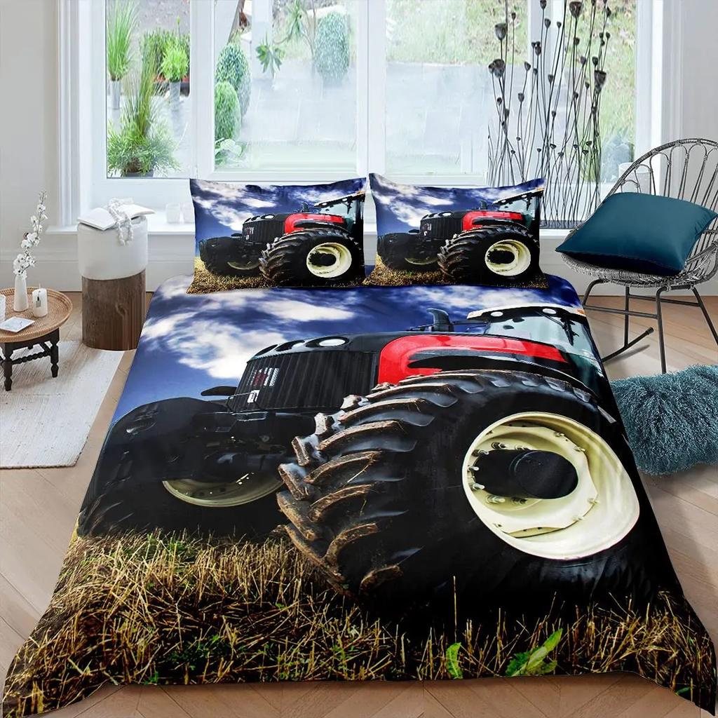 Military Truck Duvet Cover Army Camo for Men Camouflage Car for Kids Boys Bedroom Decoration Green Troop Transport Truck Vehicle