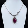 Faceted Kashmir Ruby Necklace Copper Wire Wrapped Adjustable Necklace Copper Jewelry Handmade Necklace Real Gemstone Necklace Gift For Women