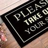Entrance Door Mat, Funny Quotes Low Profile Decor Doormat, with Felt Decorative for Home/Indoor/Outdoor