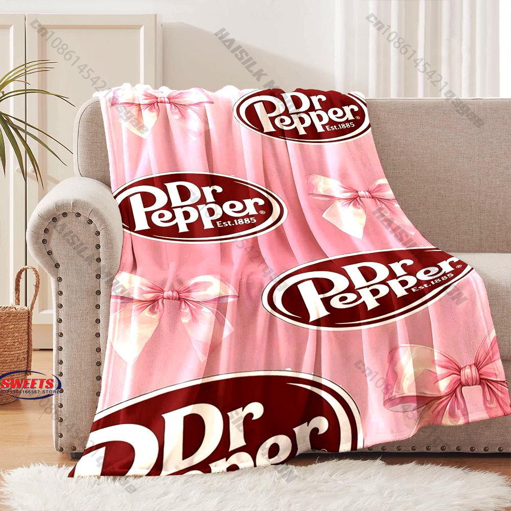 1PC Dr. P-Pepper Blanket 3D Flannel Plush Decorative Bed Blanket - Super Soft, Lightweight, Warm Cozy for Couch Sofa, Home Decor