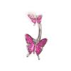 1Pcs 316L Surgical Steel Navel Belly Button Rings Butterfly Barbell Navel Ring
