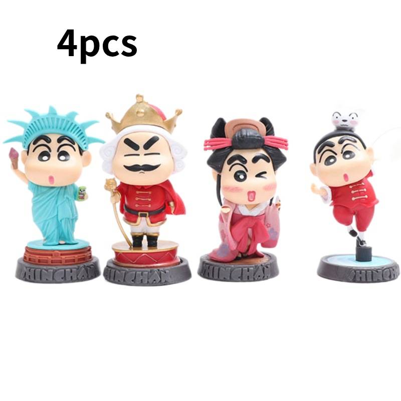 

Crayon Shin 4pcs Chan Action Figure Toys Cartoon Dolls Pvc Decoration Gifts