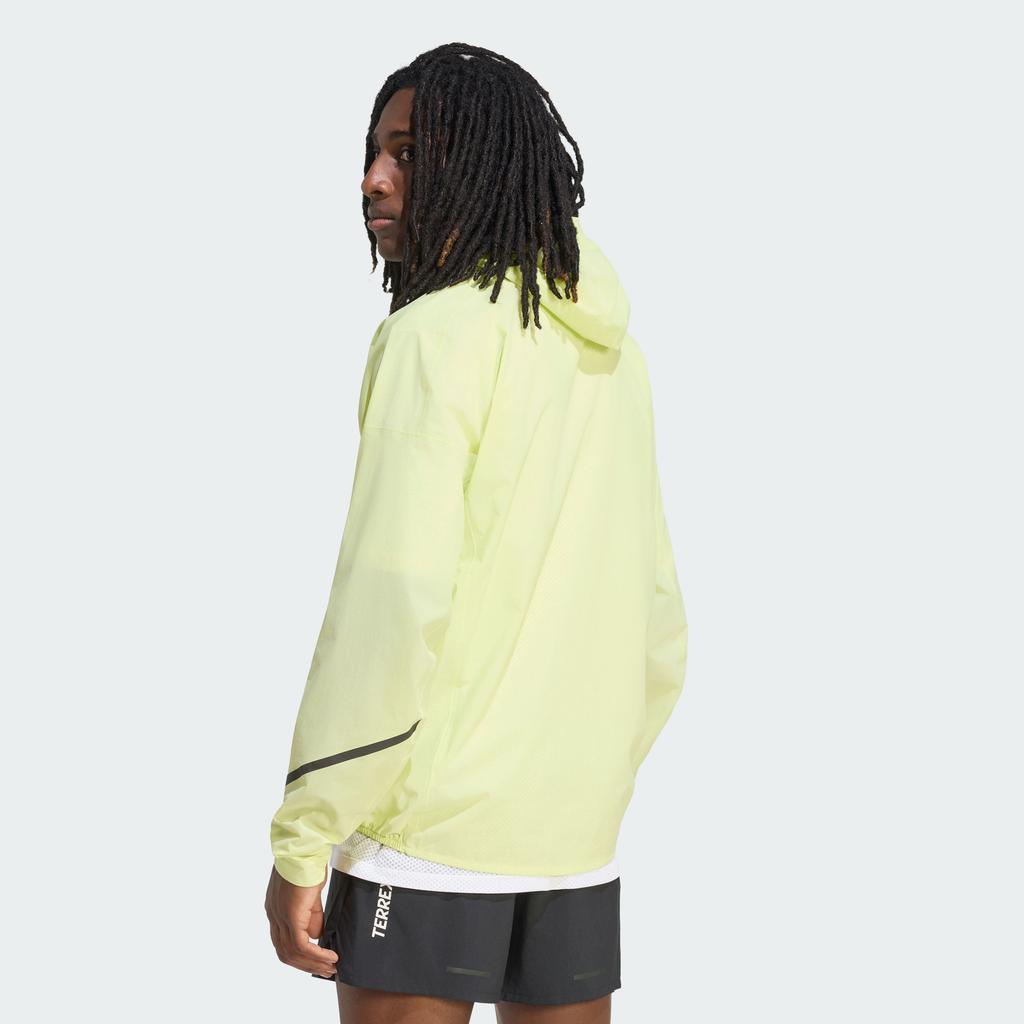 Adidas Terrex Windbreaker Jackets Men's Light Neon Yellow Hooded Non D