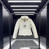 Putian high version new Ige down jacket hooded short FW sleeve edge badge women's waist jacket jacket