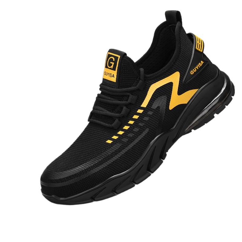 Arbeitsschuhe Herren Bruchsicher und Durchstichfest Fliegengewebt Bequem und Rutschfest Sicherheitsschuhe