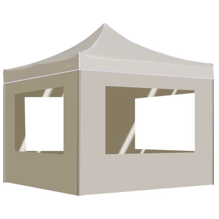 VidaXL Tente de Réception Pliable avec Parois Tonnelle de Jardin Tonnelle de Patio Pavillon de Terrasse Tente d'Extérieur 48930