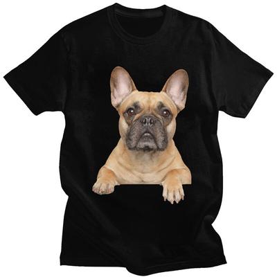Custom French Bulldog T Shirts for Men 100 Cotton Tee Tops Frenchie Dog Tshirts Fashion Tshirt Clothes