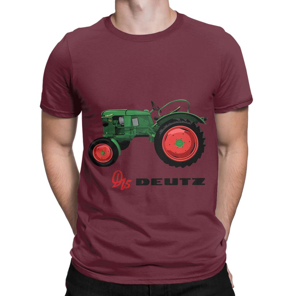Vintage Traktor D15 Deutz Illustration Neuheit 100% Baumwolle T-Shirt Deutz Fahr Oberteile Tees Für Unisex