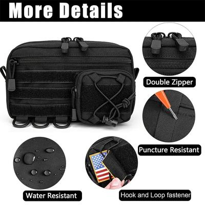1000D EDC Pouch Molle Organizer Bag Multiple Pockets Utility Pouch Tool Storage Case Phone Holder for Outdoor Hunting Fanny Pack