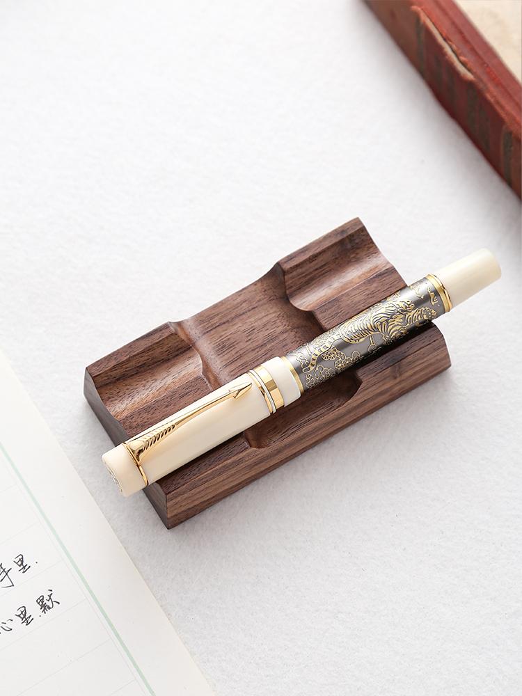 Walnut Wood Pen Holder Stand Desk Organizer Office Supply for Dip Pen Fountain Pen Rest Desk Accessories Office School Supplies