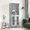 Vidaxl Display Cabinet, Concrete Grey 69.5X34X180 Cm Wood-Based Material