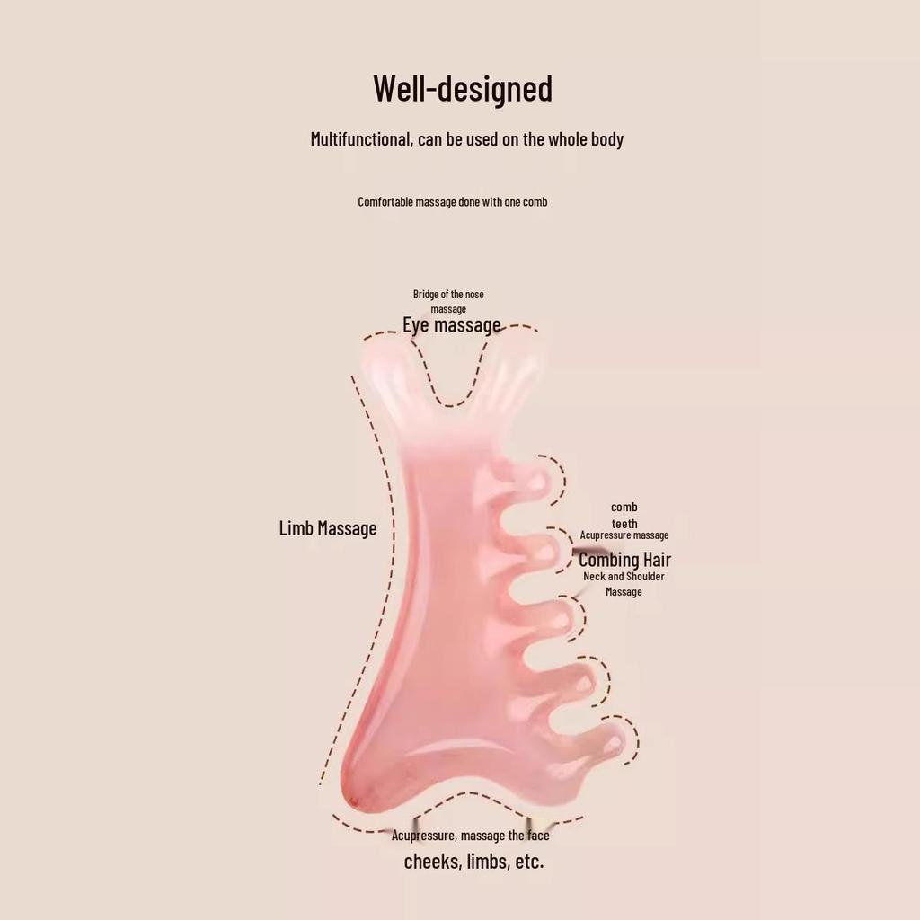 Delfin Harz Meridiankamm & Gesichtsmassagegerät