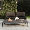 VidaXL Garden Sofas 2 Pcs with Cushions Semi-Round Wicker 318602