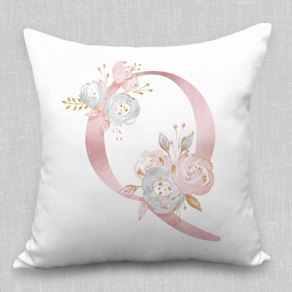 Nordische Kissenhülle Rosa Buchstaben Kissenhülle Auto Sofa Lendenkissen Sitzkissen
