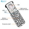 30/60/90X Magnifier Banknote Inspection LED Lamp Pull-out Folding Magnifying Glass Antique Appraisal Jewelry Diamond Repair Tool