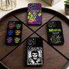 Skull Cool M-Misfits Rock Phone Case For iPhone 17,16,15,14,13,12,11 Plus,Pro Max,XS,Soft Silicone Black Cover