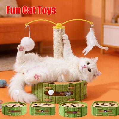 Toys , Interactive Wooden  Puzzle Toy , Smart Snack Puzzle Feeding Box , Suitable For Indoor Kittens And Adult Cats