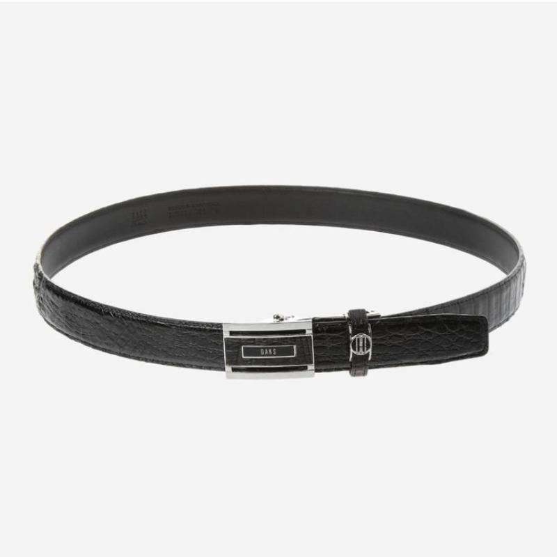 Daks Black Premium Caiman Leather Automatic Belt
