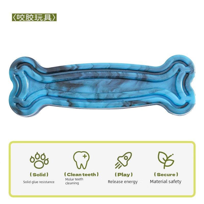 

Dog Toy Bite-Resistant Molar Solid Relieving Stuffy Handy Gadget Pet Supplies Pu Bone Medium Large Dog Chewing Sky Blue