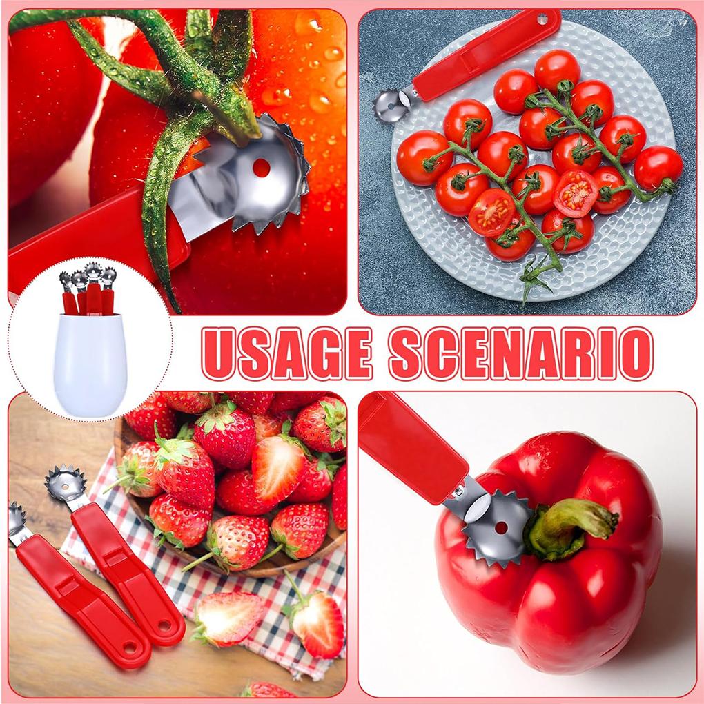 4Pcs Steel Tomato Nucleation Strawberry Removal Practical Tool Package Material Long Service Making Small Tool