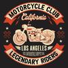 Retro Motorcycle Club Legendary Riders TShirt 100 Cotton ONeck Short Sleeve Casual Unisexs Tshirt Streetwear