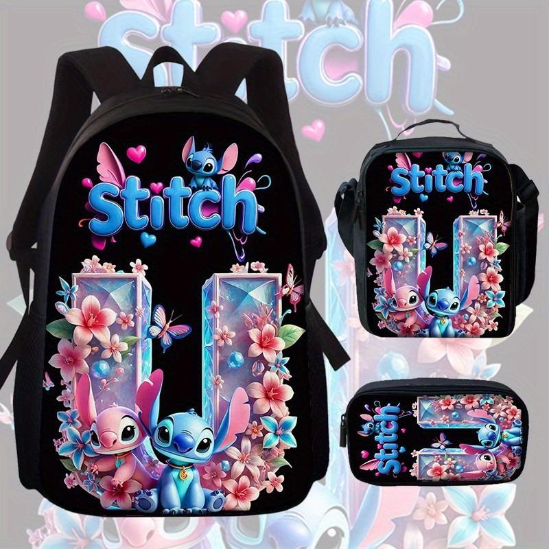 Stitch Rucksack für Kinder aus Oxford-Stoff mit Rückenschutz für den Schulgebrauch