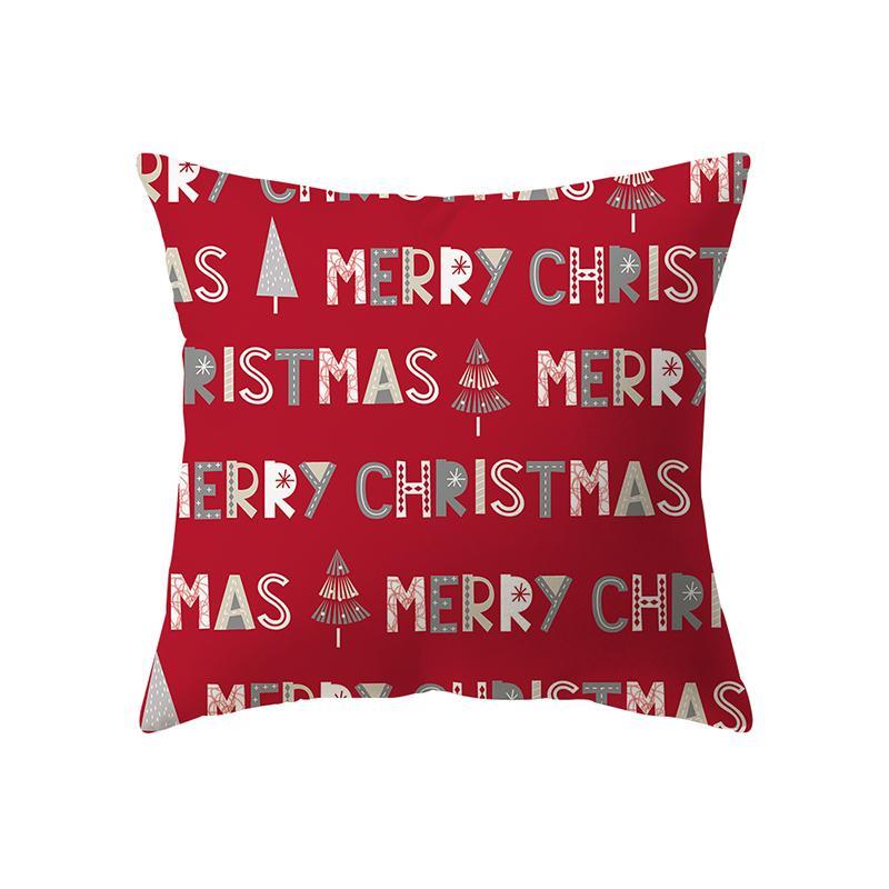 Merry Christmas Cute Santa Claus Snowman Print Pattern Cushion Cover Home Living Room Sofa Decoration Pillow Pillow Cover