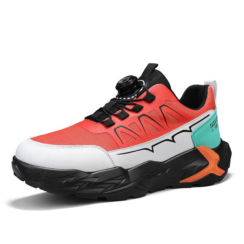 

Весенне-осенние новые дышащие кроссовки для бега с поворотной пряжкой, мужская повседневная спортивная уличная платформа, мужская обувь, студенческие кроссовки для бега 44