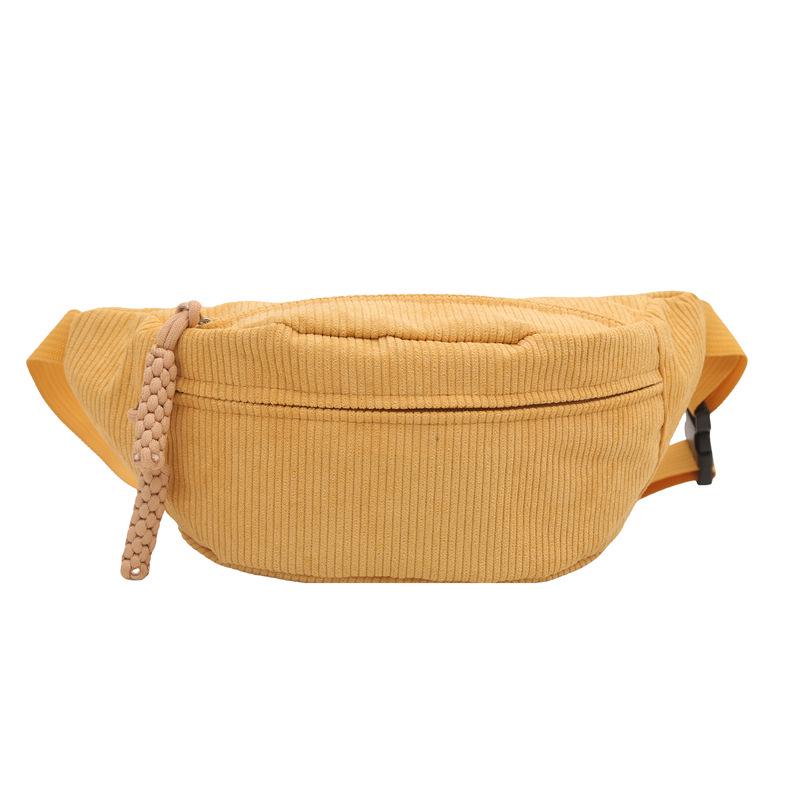 

2024 Trendy Corduroy PU Women s Crossbody & Shoulder Bag жовтий