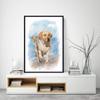 Aquarell Tiere Niedlicher Hund Bunter Druck Poster Leinwand Malerei Hd Modern Wandkunst Bild Für Wohnzimmer Schlafzimmer Heimdekor