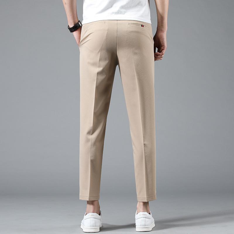 Men's Casual Thin Ankle Length Straight Pants
