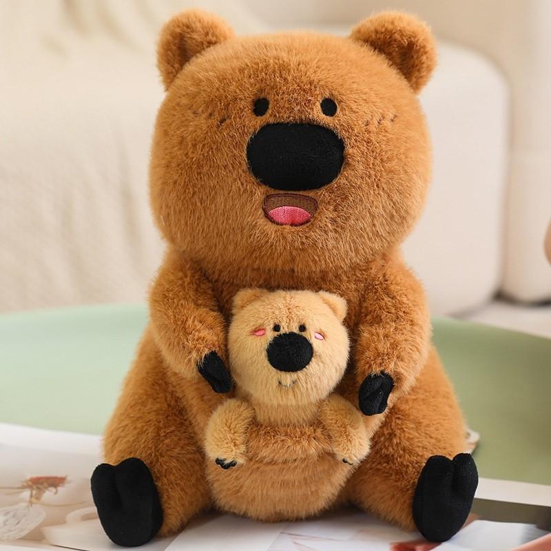 Cartoon Keychain Capybara Plush Dolls Pendant Childrens Toys Birthday Gifts