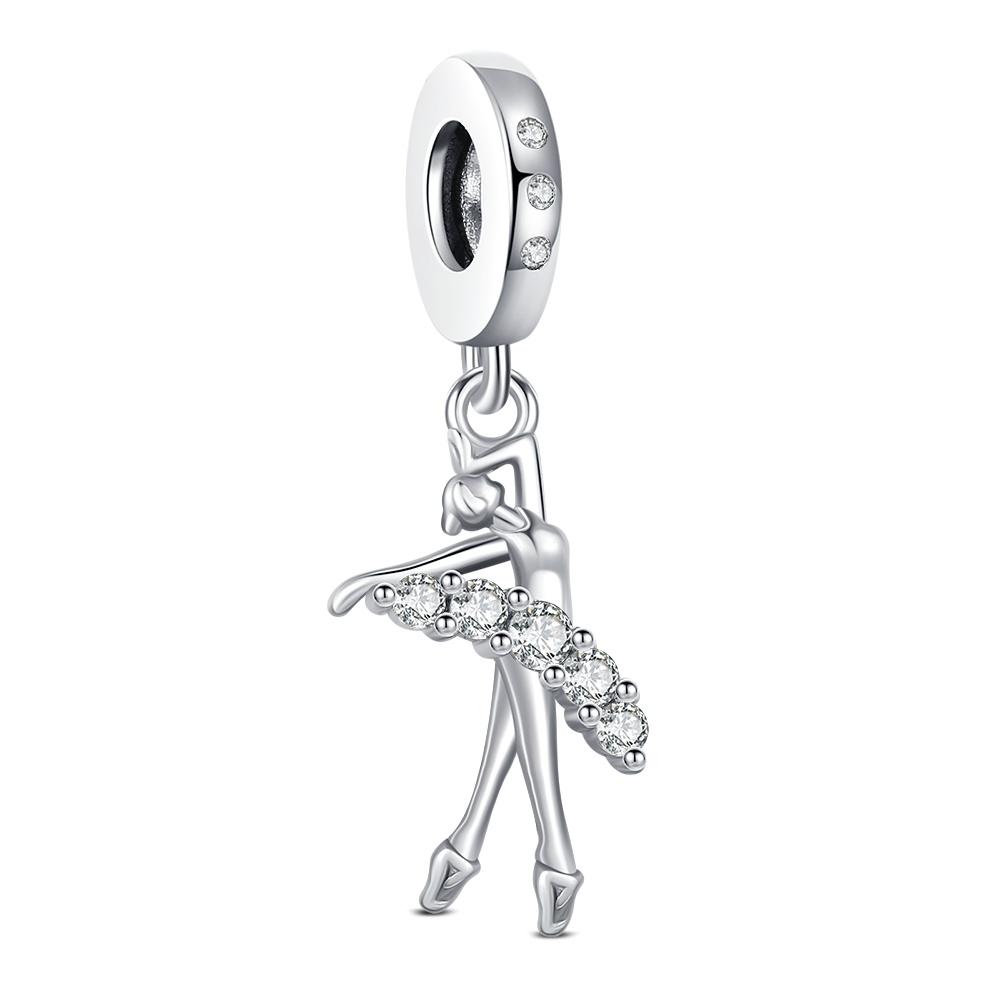 Elegant Mother'S Day Gifts For Mom Ballet Pendant Fit Original Bracelet Diy Jewelry Fine Perfect Heart Rainbow Charm Daily Wear