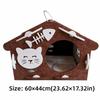New Foldable Cat House Soft Cartoon Pet House Semi-Enclosed Cat Bed Small Dogs kitten