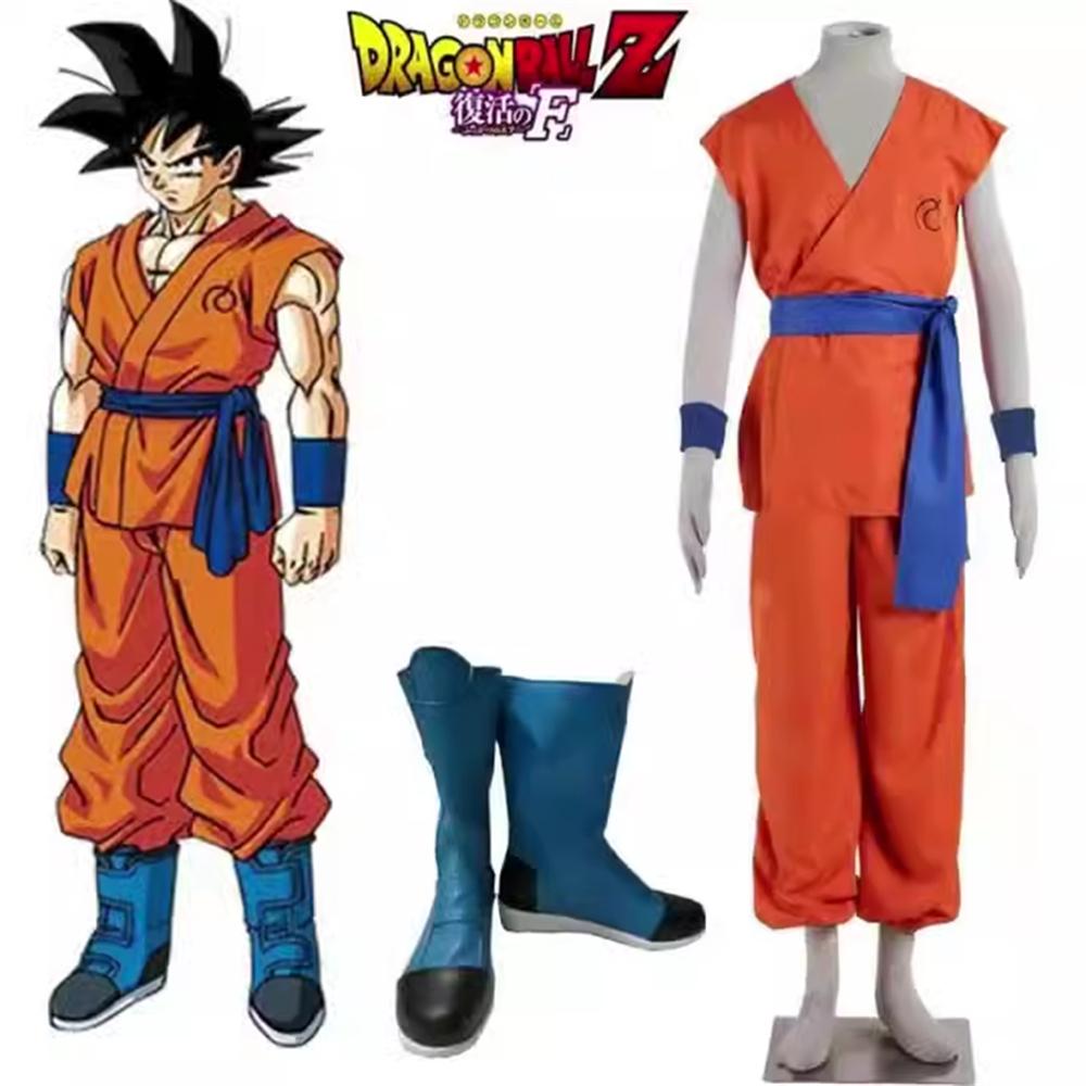 Cute Anime Dragon Ball Z Super Saiyan Son Goku Cosplay Costumes Clothes Party Role Play Uniforms Comic Clothes Outfit Game Props