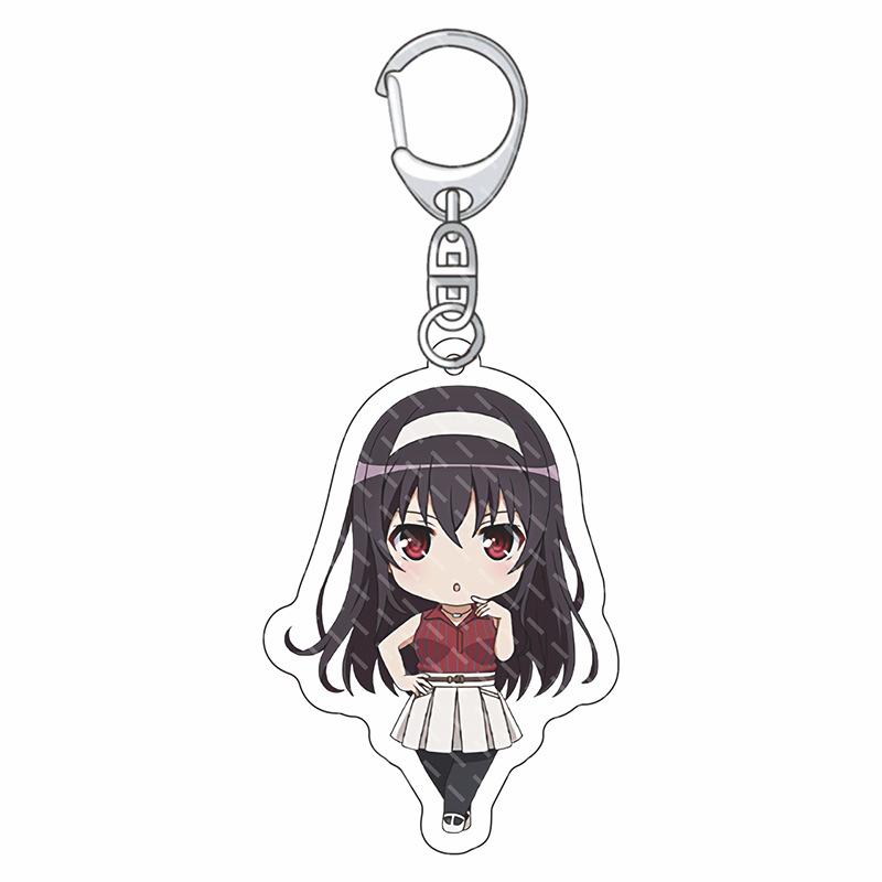 Anime Saenai Kanojo No Sodatekata Blessing Flowers Megumi Kato Eriri Spencer Sawamura Acrylic Keychain  Model Gift Toy