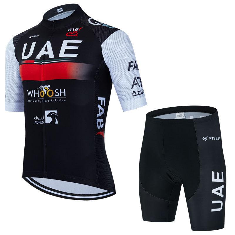 Grenzüberschreitender Heißverkauf Tour de France UAE UAE Team Radsportanzug kurzärmeliger Anzug Herren Radsportbekleidung schnelltrocknend atmungsaktiv
