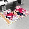 1pcOffice Carpet, Desk Mat, Gift for Home Decor, Minnie Mouse Theme Rug, Cute Cartoon Flooring, Room Decoration, Soft Non-Slip Mats