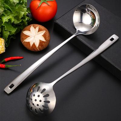 Stainless Steel Spoon Long Handle Soup Ladle Skimmer Korean Tablespoons Home Serving Porridge Scoop Kitchen Cooking Utensils