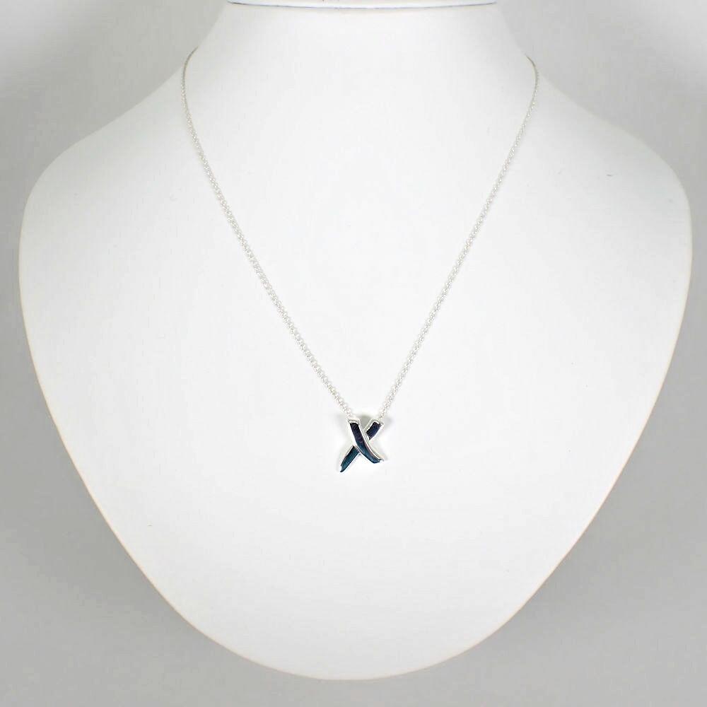 [Used] TIFFANY/Tiffany 925 Kiss Pendant/Necklace/j5-5