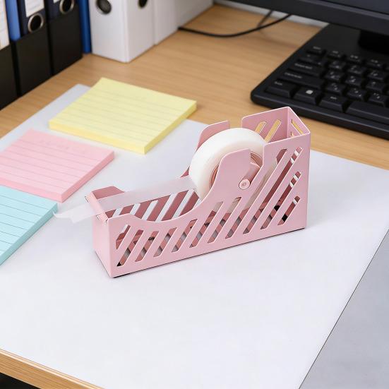 Portable Tape Holder Lightweight Sturdy Iron Desktop Tape Dispenser Minimalist Design Office Desk Accessories