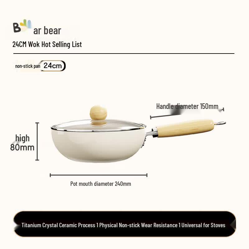 Little Bear Ceramic Stir-fry Pan